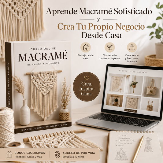 Aprende Macramé-Crea tu propio negocio desde casa